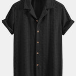 Floral Checkerboard Jacquard Cuban Shirt