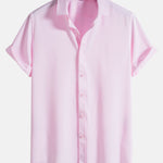 Solid Color Lapel Basic Shirts