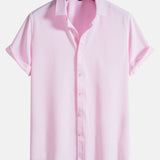 Solid Color Lapel Basic Shirts
