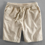 Linen and Rayon Blend Shirt & Linen Cotton Blend Drawstring Shorts Set