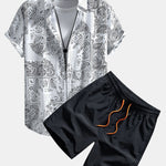 Paisley Shirt & Swim Shorts Set