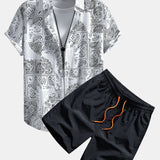 Paisley Shirt & Swim Shorts Set
