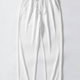 Two Tone Muscle Fit Ribbed Stand Collar Shirt & Ribbed Pants Set