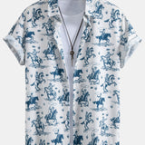 Cowboy Print Button Up Shirt