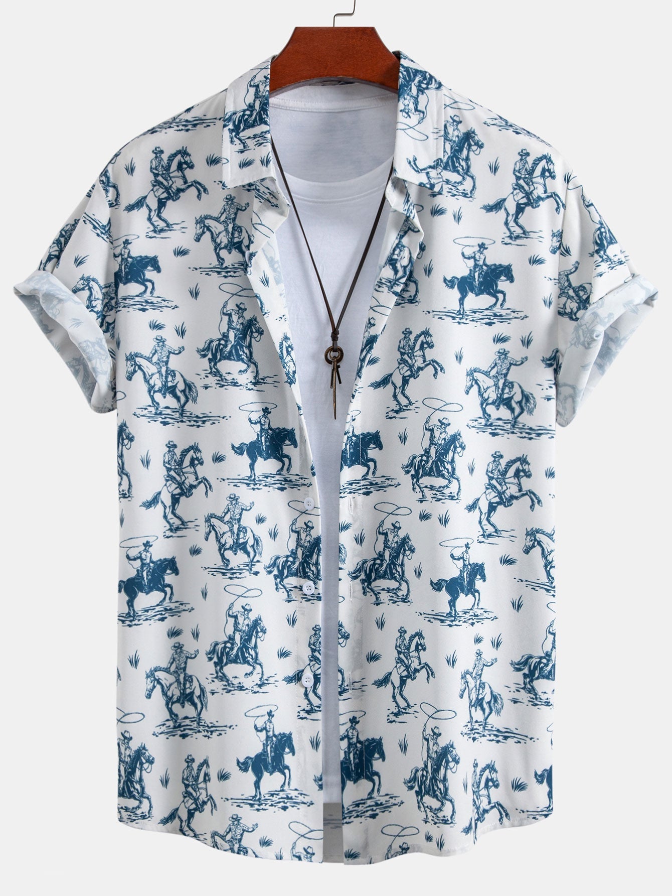 Cowboy Print Button Up Shirt