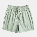 Textured Cotton Revere Shirt & 5" Shorts Set
