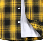 Plaid Button Front Hooded Shirt