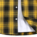 Plaid Button Front Hooded Shirt