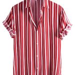 Stripes Short Sleeve Casual Shirts
