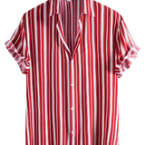 Stripes Short Sleeve Casual Shirts