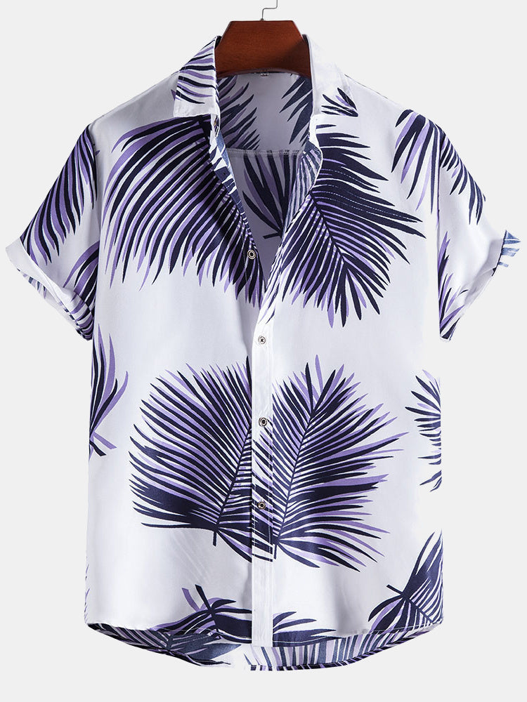 Tropical Leaves Print Shirts