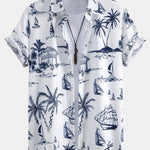 Island Sailing Print Shirt & Swim Shorts Set