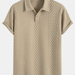 Geometric Diamond Jacquard Polo & Shorts Set