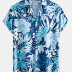Musical Instrument Tropical Print Shirt & Swim Shorts Set