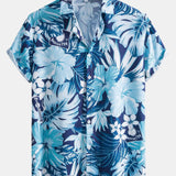 Musical Instrument Tropical Print Shirt & Swim Shorts Set