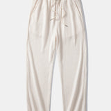 Contrast Knit Waffle Johnny Collar Polo & Drawstring Knitted Waffle Pants Set