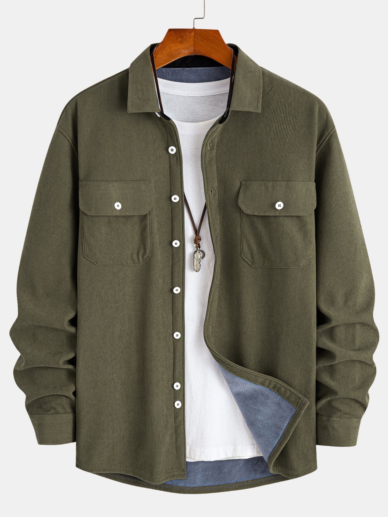 Plush Lined Corduroy Shirt