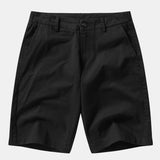 Texture Contrast Knitted V Neck Polo Shirt & Cotton Chino Shorts Set