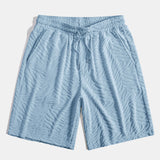 Animal Texture Terry Cuban Shirt & Shorts Set