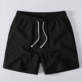 Texture Jacquard Cuban Shirt & Crinkle Textured Drawstring 5" Shorts Set