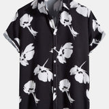 Hand Drawn Floral Print Shirt