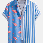 Flamingo Stripe Panel Shirt