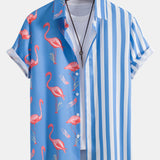 Flamingo Stripe Panel Shirt