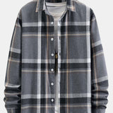 Long Sleeved Plaid Button Up Shirt