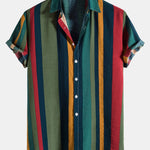 Colored Striped Button Up Shirt
