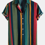 Colored Striped Button Up Shirt