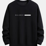 Balance Stripe Print Crew Neck Sweatshirt & Jogging Pants Set