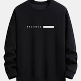 Balance Stripe Print Crew Neck Sweatshirt & Jogging Pants Set