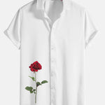 Red Rose Graphic Print Shirts