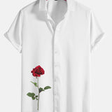 Red Rose Graphic Print Shirts