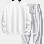 Basic Relax Fit Crew Neck Sweatshirt & Jogging Pants Set