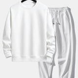 Basic Relax Fit Crew Neck Sweatshirt & Jogging Pants Set