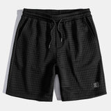 Short Sleeve Waffle Shirt & Waffle Drawstring Shorts Set