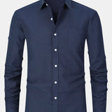 Long Sleeve Pocket Button Up Oxford Shirt