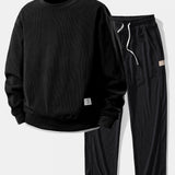 2 in 1 Crew Neck Stretch Corduroy Sweatshirt & Corduroy Pants Set