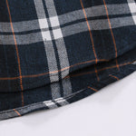 Contrast Plaid Button Up Hoodie Shirt