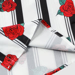 Rose Striped Print Shirt