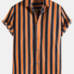 Holiday Stripes Lapel Shirts