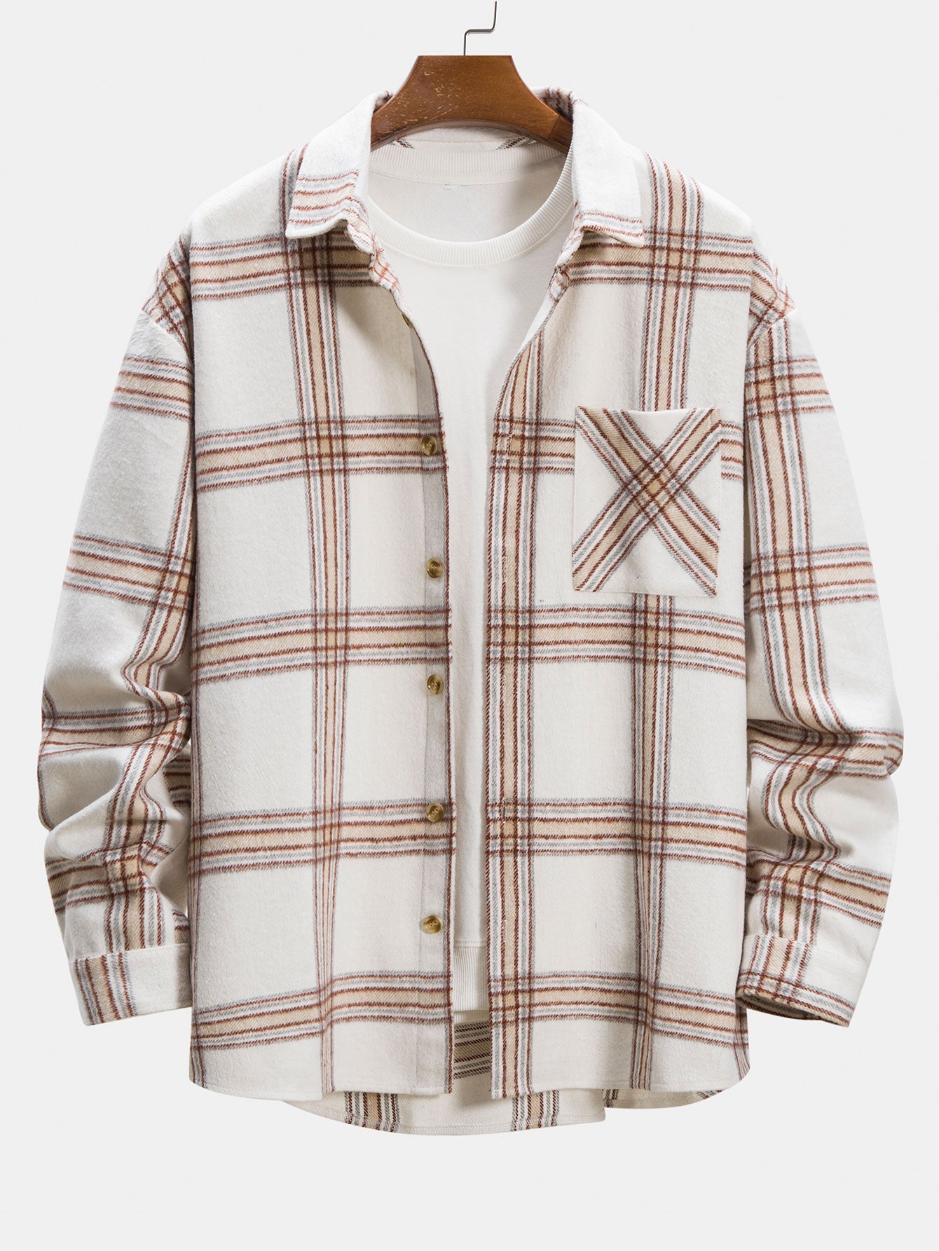 Flannel Plaid Overshirt with Pocket