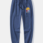 Graffiti Bear Print Relax Fit Crew Neck Sweatshirt & Jogging Pants Set