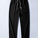 2 in 1 Waffle Notched Collar Sweatshirt & Waffle Pleated Pintuck Pants Set