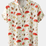 Mushroom Pine Nuts Print Shirt