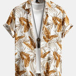 Viscose Tropical Print Button Up Shirt