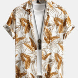 Viscose Tropical Print Button Up Shirt
