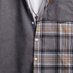 Corduroy Check Patchwork Shirt