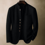 WOOL JACKET WITH STRAIGHT COLLAR